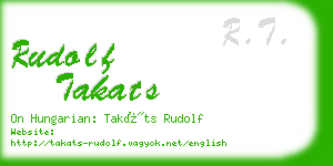 rudolf takats business card